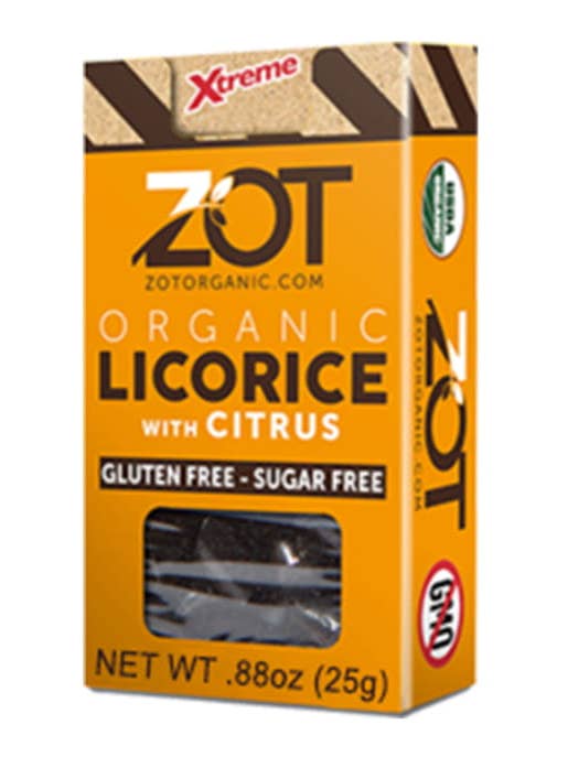 Organic Licorice Extract Treats, Citrus flavored .88oz for wholesale by Zot Organic by Phyto-Plus