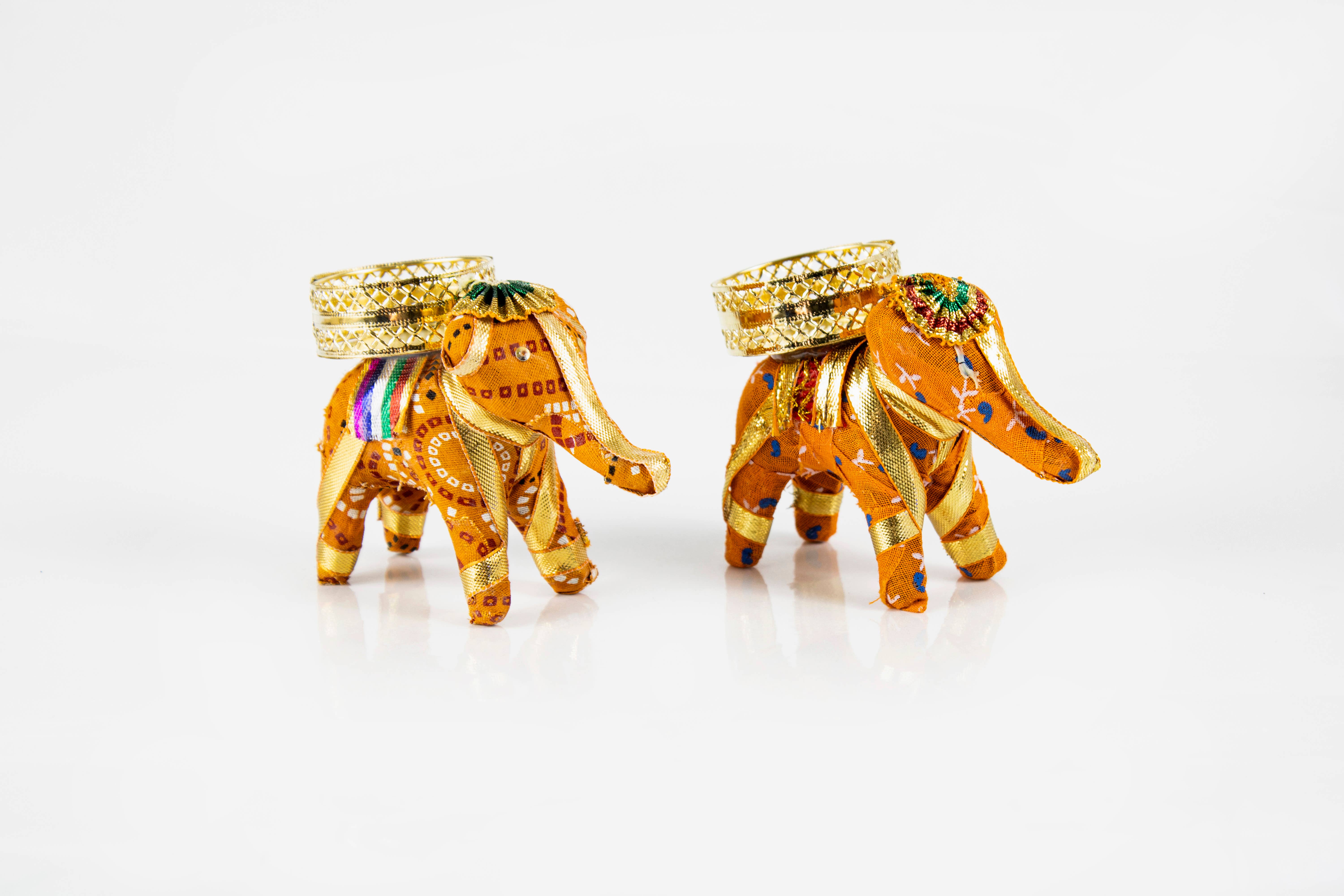 El'Cobre-Ecozonelifestyle - Venta al por mayor Candelabros - Set de 2 portavelas artesanales en forma de elefante para vela tealight4