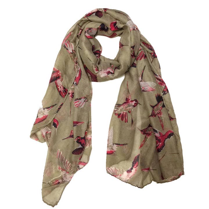 Wrapables.com - Wholesale Scarf - Women's - Wrapables Soft Viscose Bird Print Multi-Style Scarf10