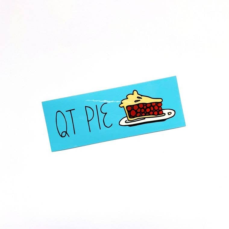 RAD Stickers + Doodads - Wholesale Sticker - QT Pie Mini Bumper Sticker0