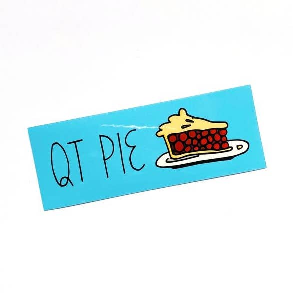RAD Stickers + Doodads - Wholesale Sticker - QT Pie Mini Bumper Sticker0