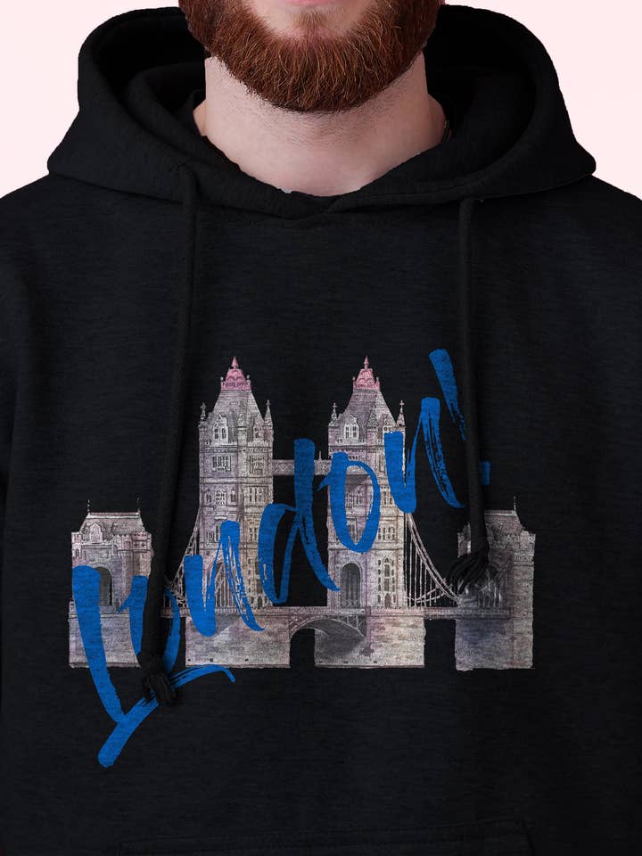 Jersey de forro polar London Bridge de manga larga estampado para hombre para venta al por mayor de Five emperors