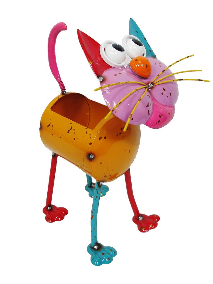 Pot à chat en métal peint et émaillé pour la vente par Continental Art Center