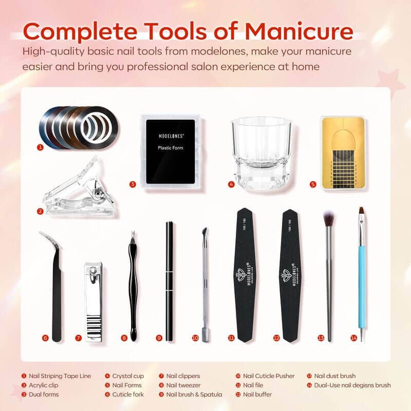 Modelones - Wholesale Nailcare Set - Elegant - 42Pcs 6 Colors Poly Nail Gel Kit7