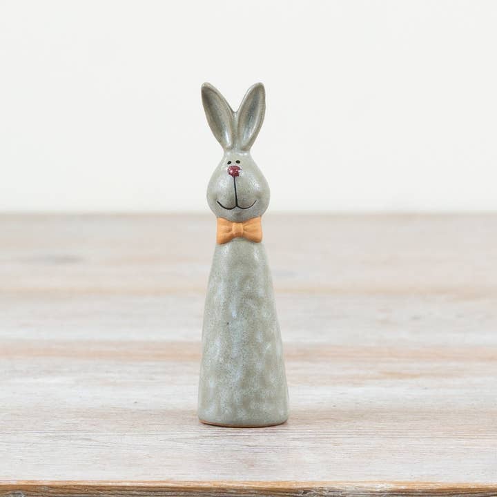 Rabbit with Bow Ornament, 11cm for wholesale by Gainsborough Giftware x Portland Living