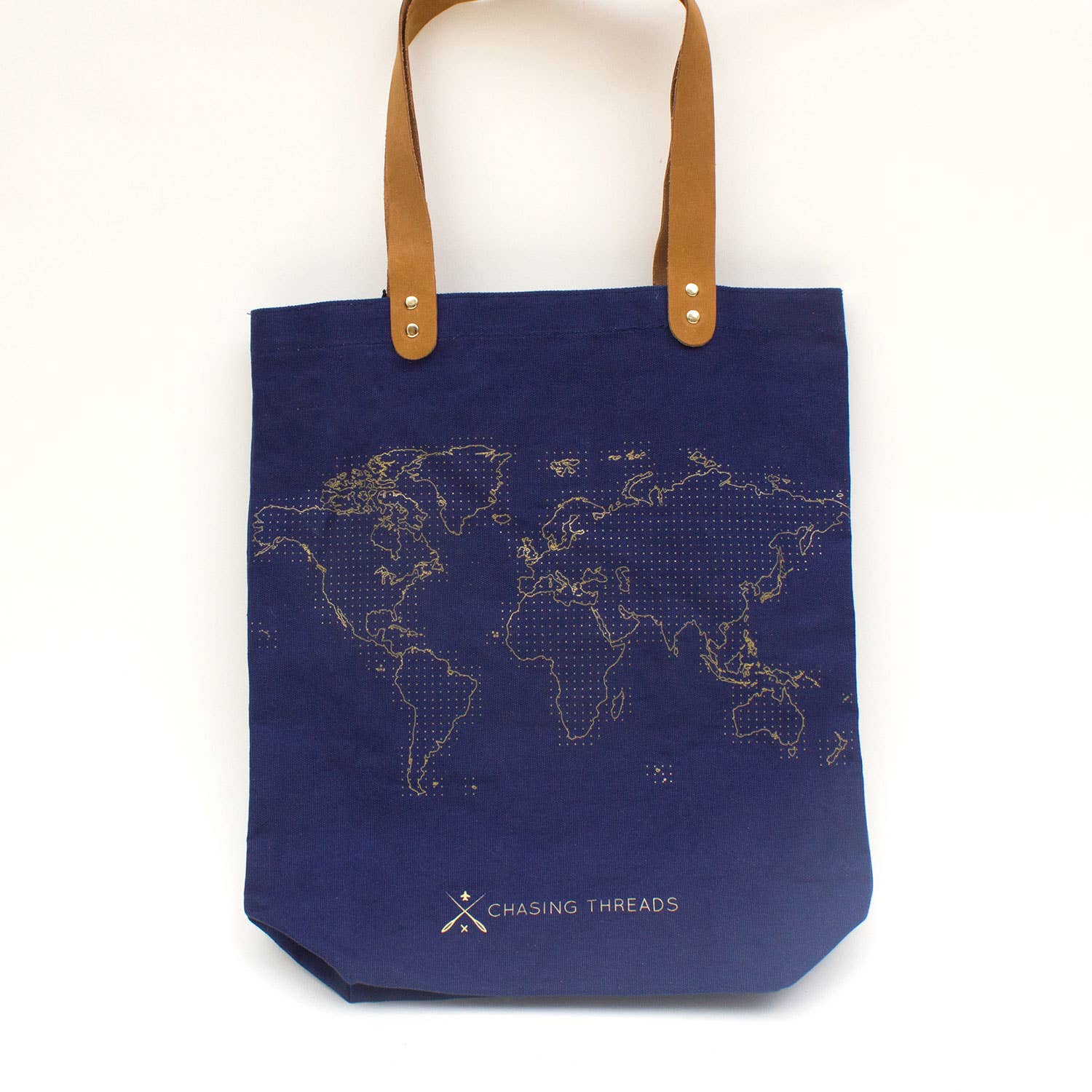 Chasing Threads - Wholesale Tote Bag - Unisex - Stitch Where You've Been Tote Bag Kit - Navy Cotton5
