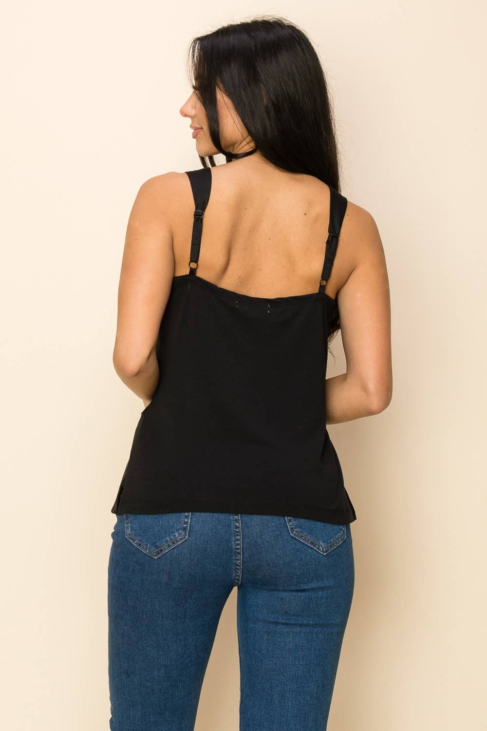 Urban Diction - Wholesale Tank Top - Women's - Basic TANK TOP WITH FLORAL DETAILS3