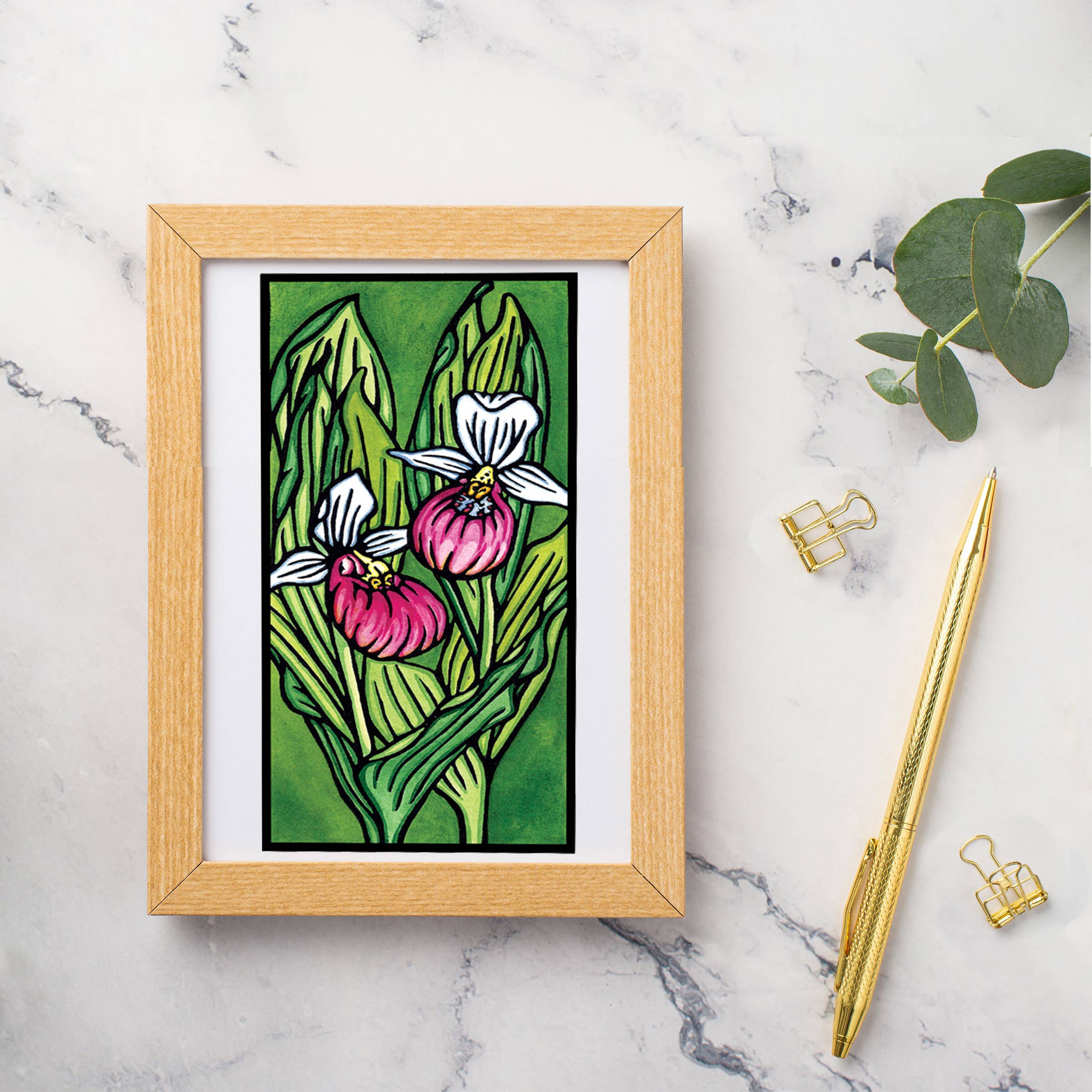 Sarah Angst Art - Wholesale Everyday Greeting Card - Greeting Card Lady Slippers1