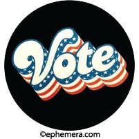BUTTON: VOTE for wholesale by Ephemera