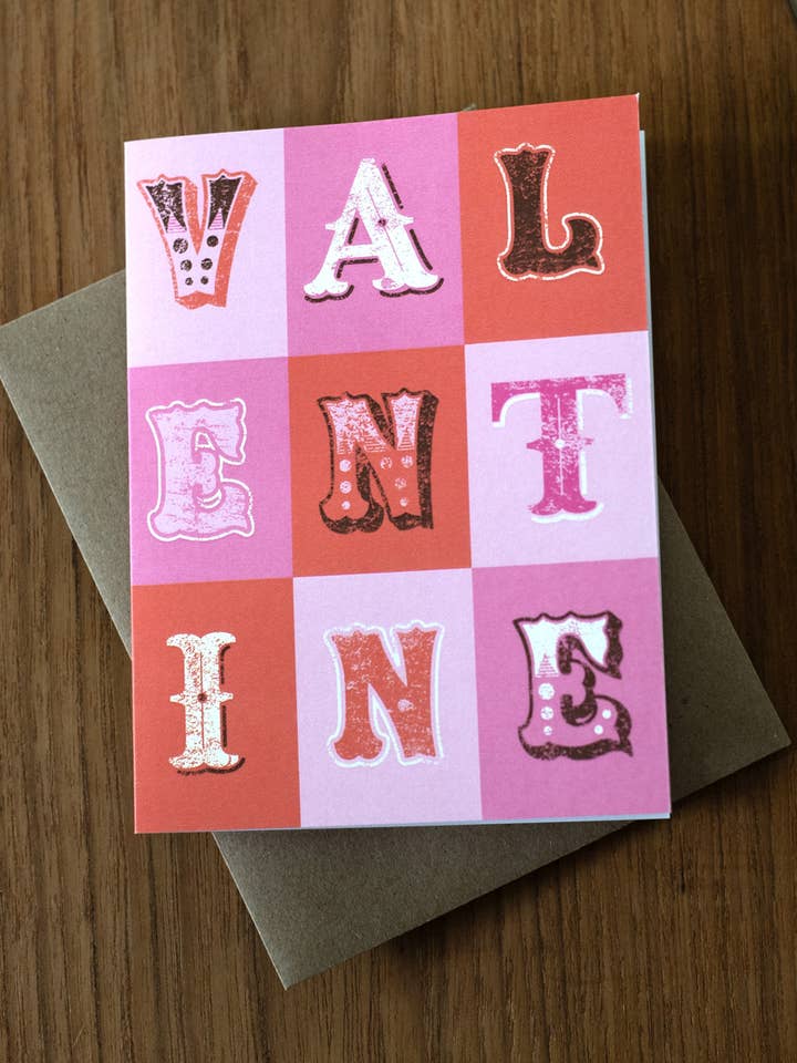 Valentine greeting card for wholesale by Yeehaw Paper Co.