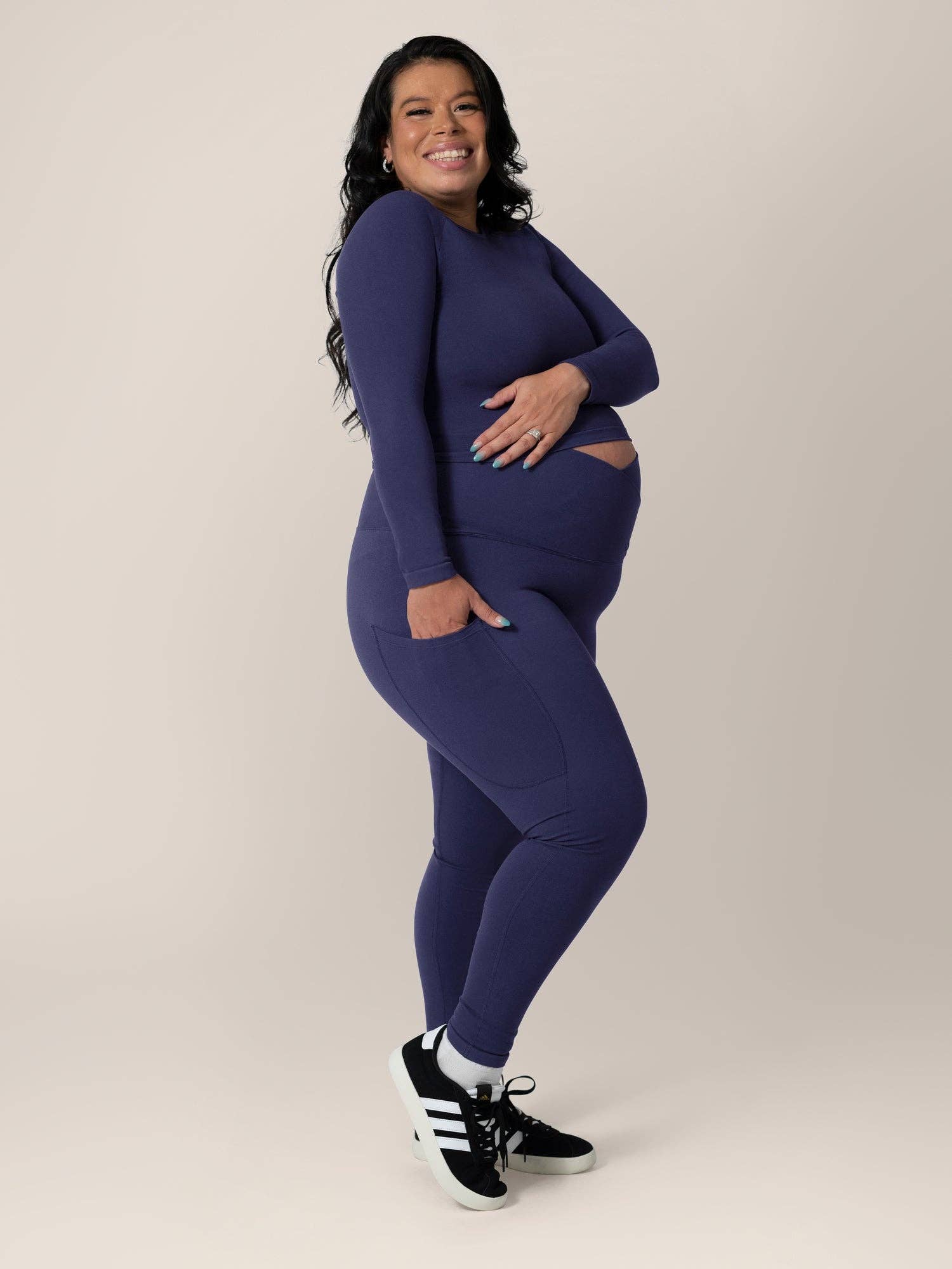 Kindred Bravely - Wholesale Fashion Leggings - Maternity - Sublime®️ Bamboo Maternity & Postpartum Crossover Legging0