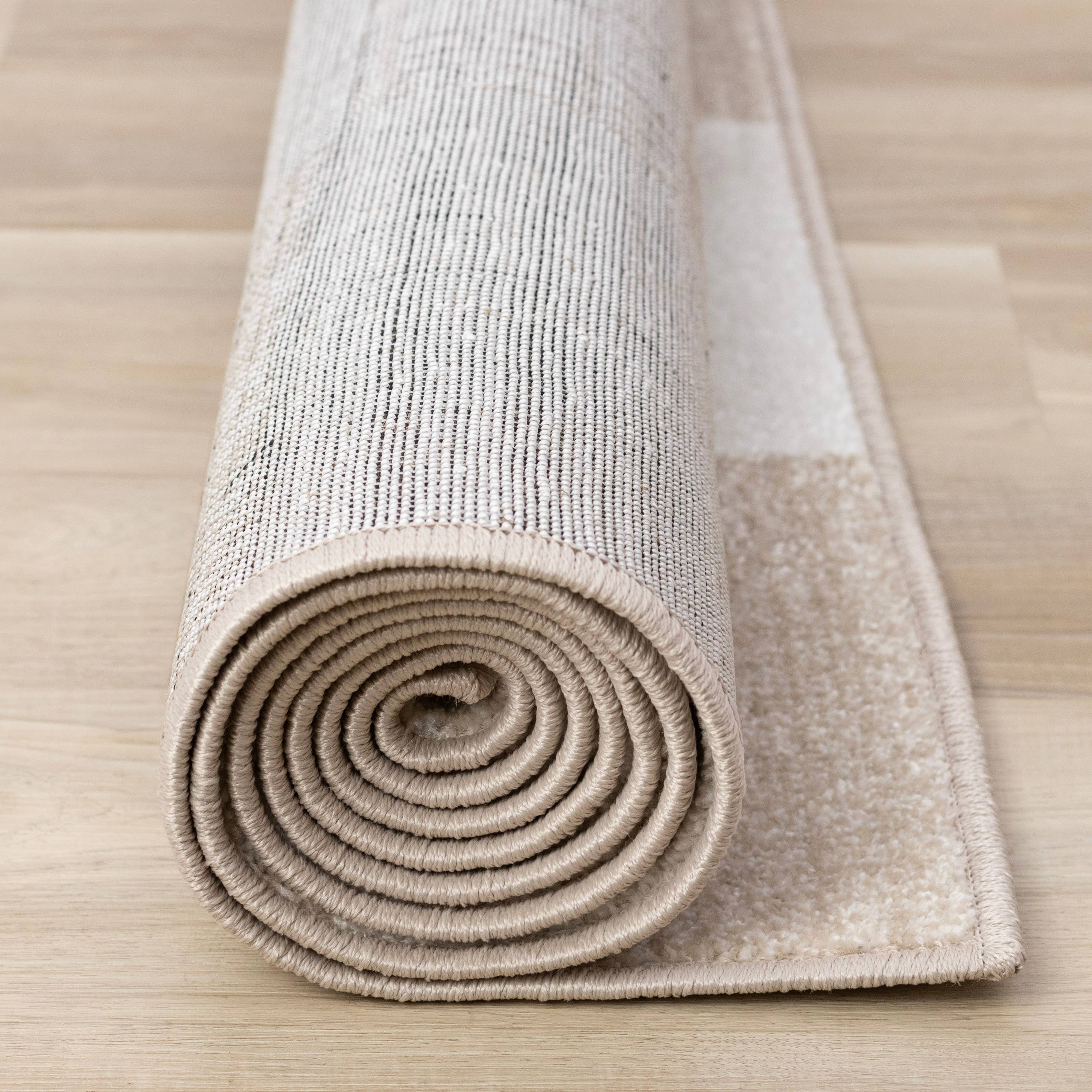 Century Cream Beige Checkerboard Pet-Friendly Area Rug for wholesale on Faire5