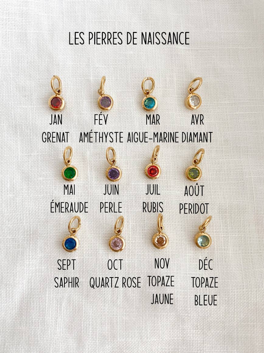 Orore bijoux - Wholesale Pendant/Charm Necklace - Birthstone Charm2