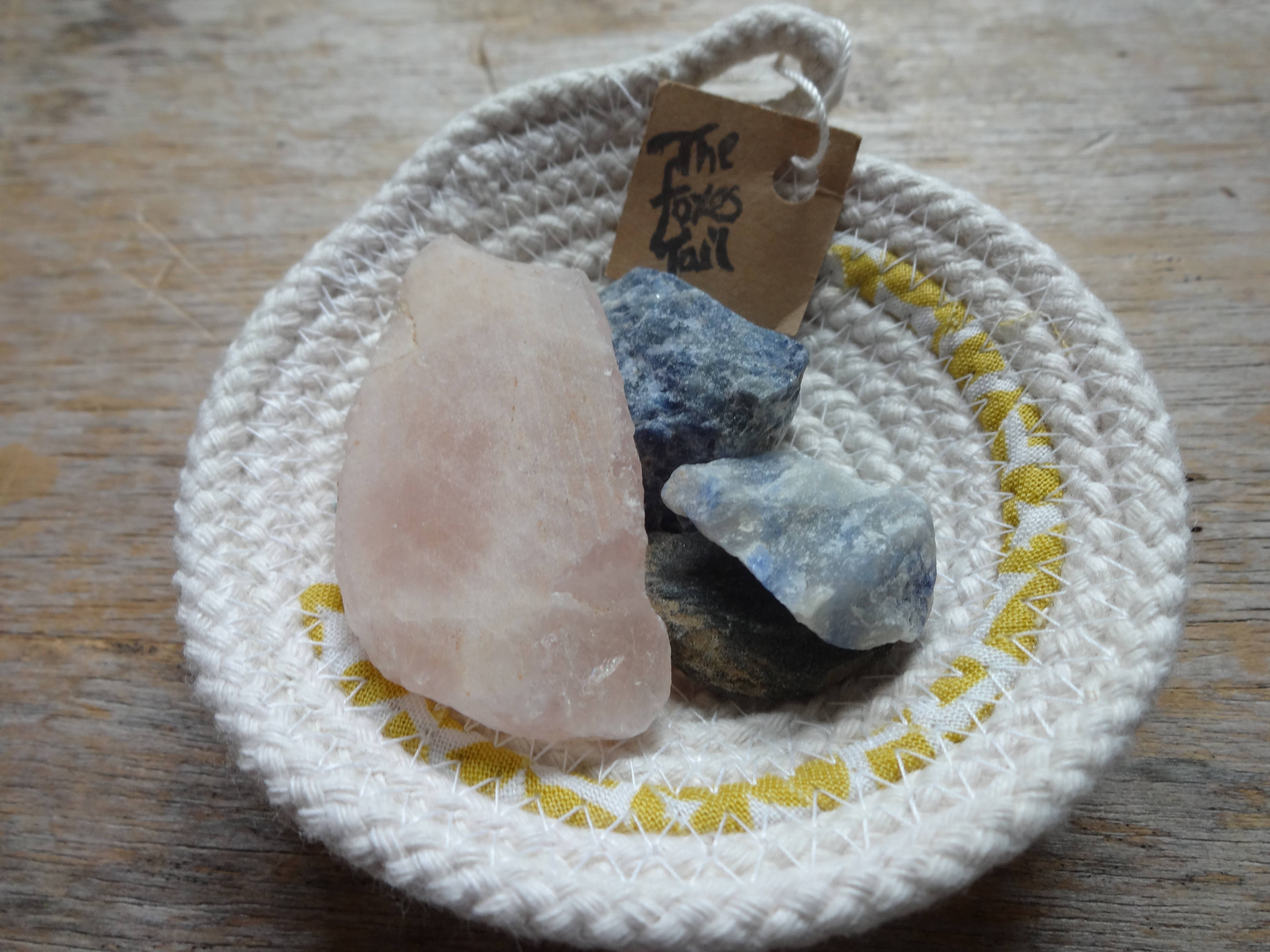 The Foxes Tail - Wholesale Decorative Plate/Dish/Bowl - Fabric Wrapped Cotton Rope Bowl: Small9