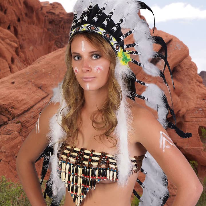 Federkopfschmuck - Schwarz für den Großhandel von Western Fashion