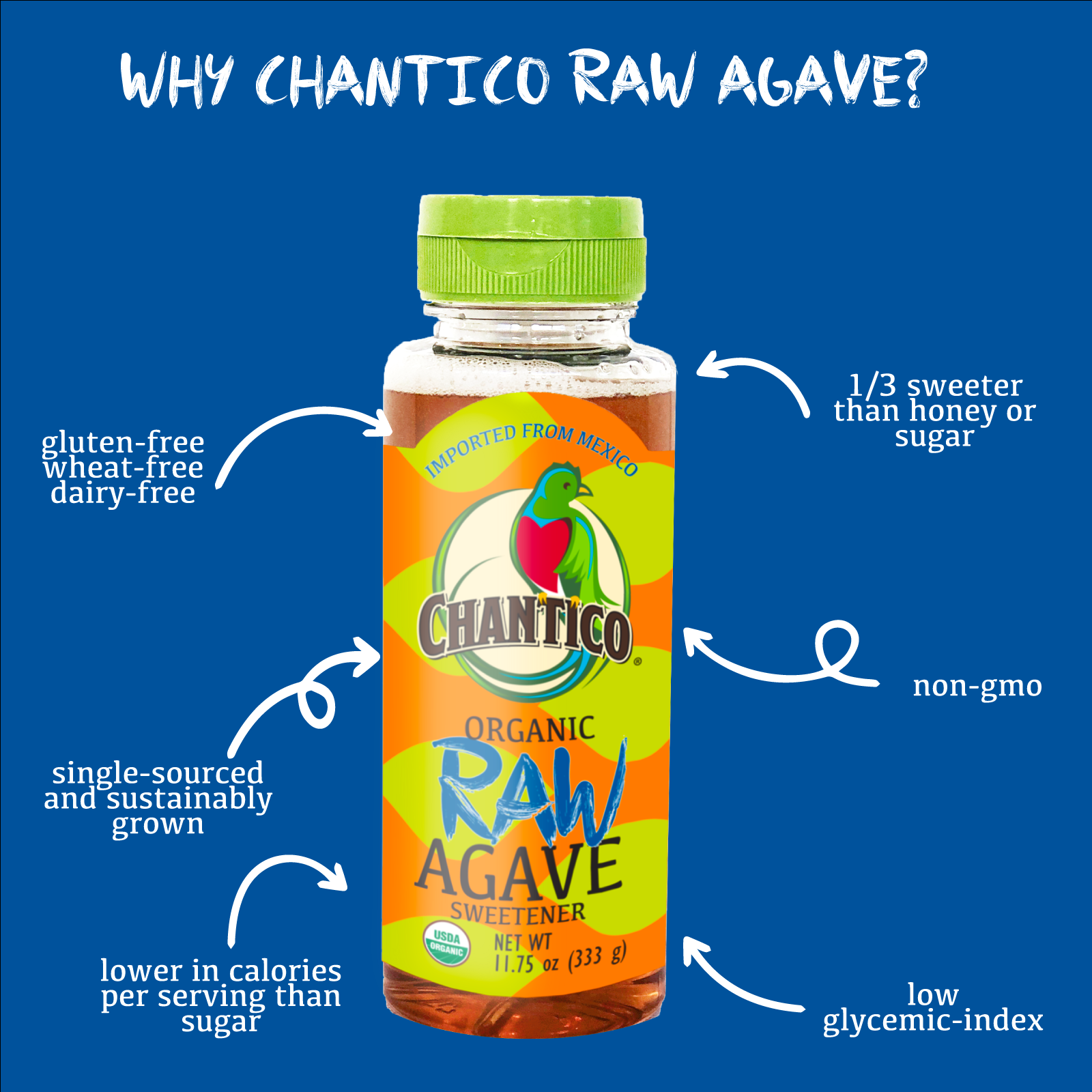 Chantico Agave – Açúcar por atacado – Edulcorante de Agave Chantico RAW- Substituto de Açúcar Biológico7