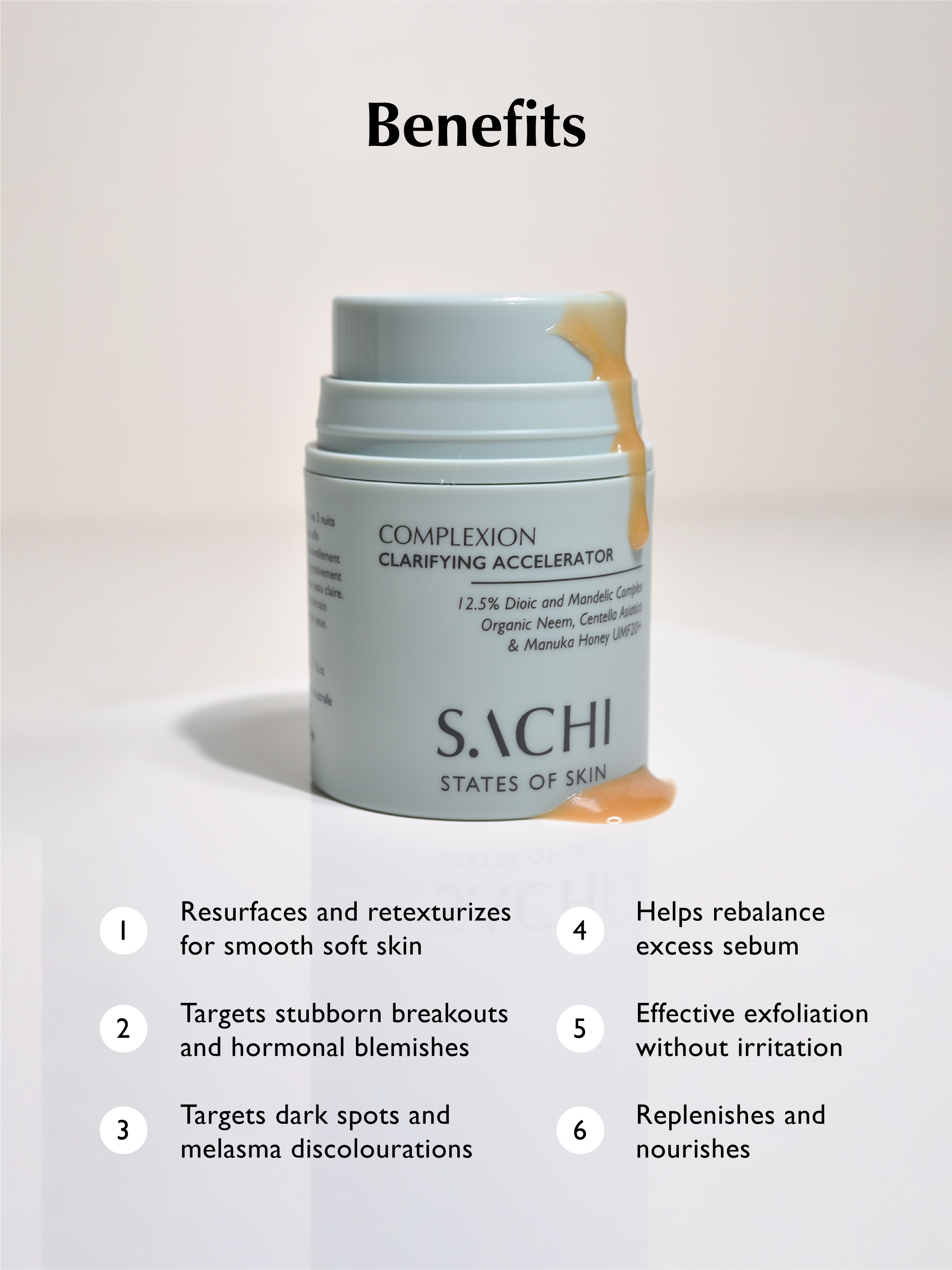 Sachi Skin - Wholesale Facial Serum/Concentrate - Complexion Clarifying Accelerator - 30ml2