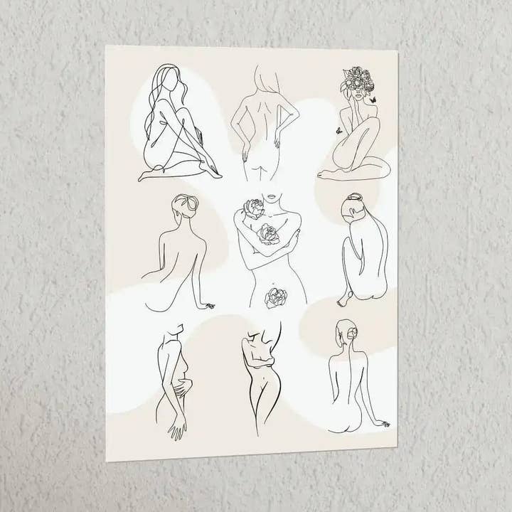 Embrace Female Curves Matte Posters for wholesale by Maia Homes