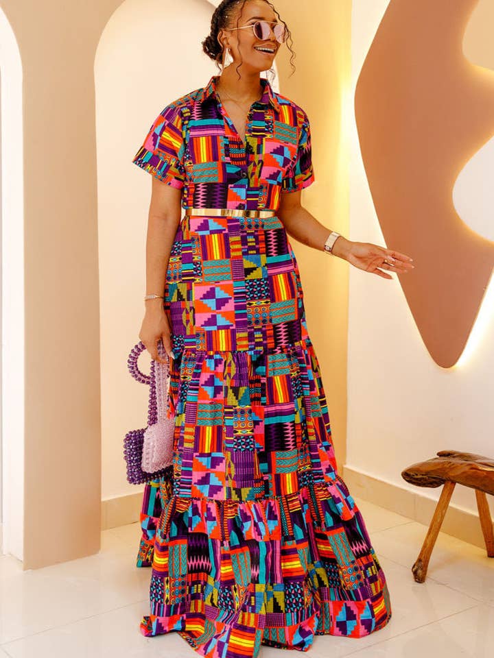 Vestido Maxi Kaftán Itali - Envío en 3 Días para venta al por mayor de DUA MENKA