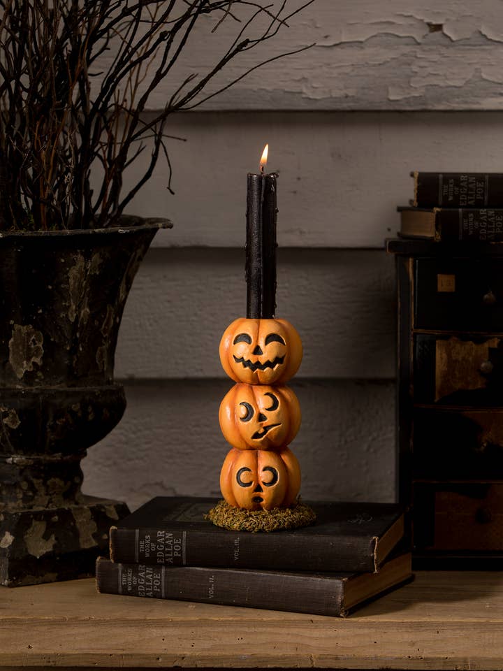 Pumpkin Stack Candlestick for wholesale by Bethany Lowe Designs