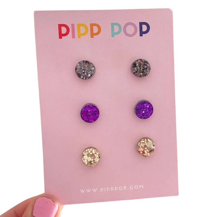 Glitter Stud Pack for wholesale by Pipp Pop