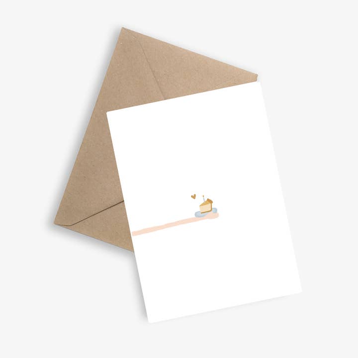 La Part de Gâteau - Carte d'anniversaire pour la vente par LE PAPIER GRAPHIQUE