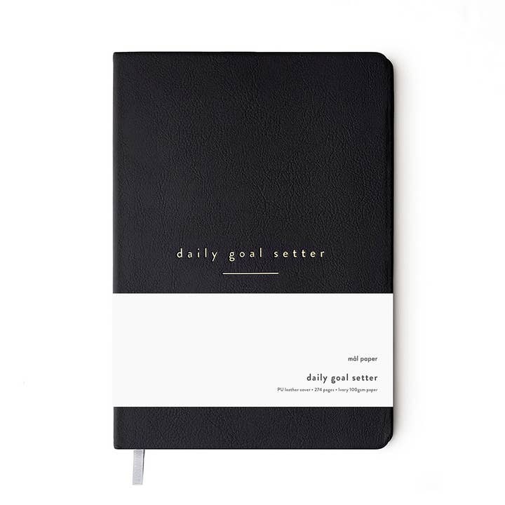 Daily Goal Setter Planner - Black - Gratitude Productivity for wholesale by Mål Paper