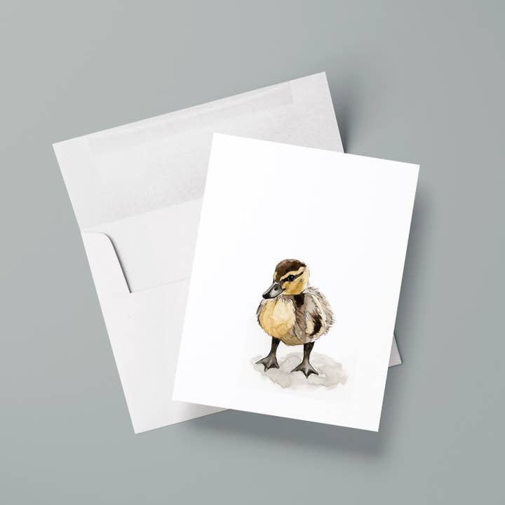 Baby Duck / Blank Greeting Card for wholesale by Kasey Melissa Art