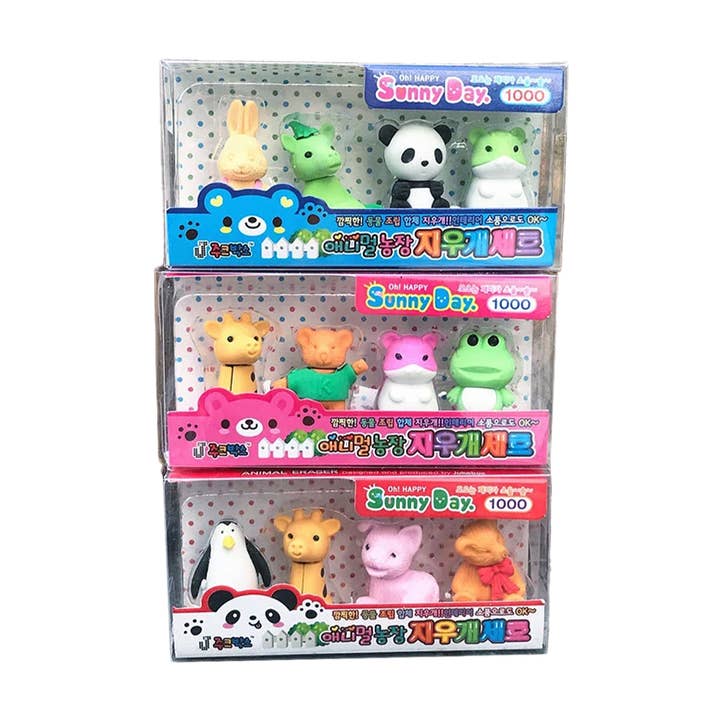 Cap Zone - Wholesale Eraser - Animal Pals Miniature Stationery TPU Eraser Collection