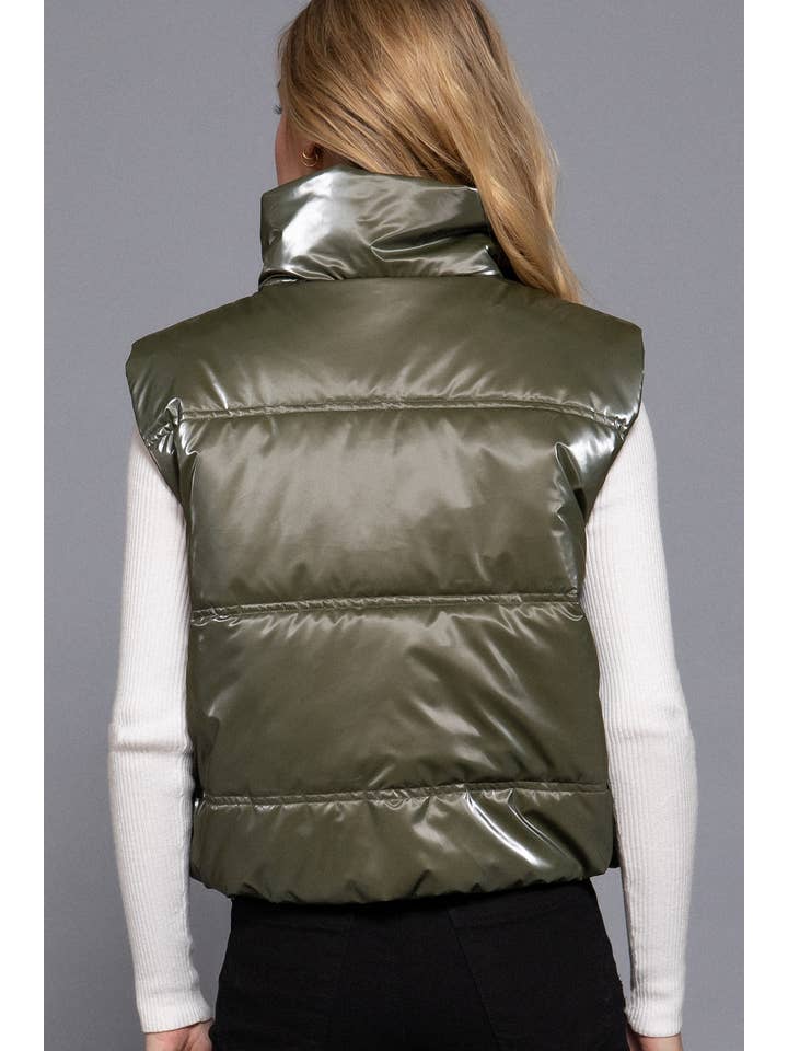 Active Basic | Active USA - Wholesale Outerwear Vest - Women's - High Neck Zip Up Vest13