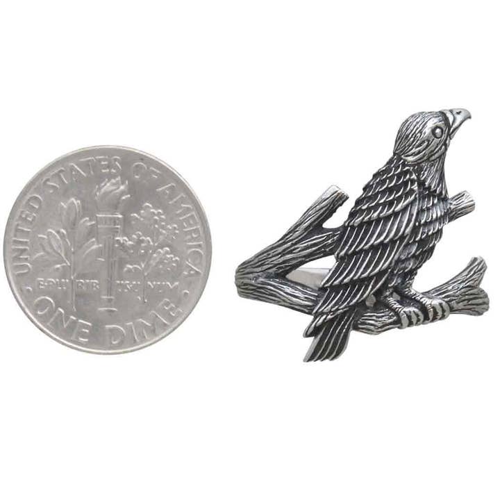 Nina Designs – wholesale Cocktail/statement ring – Sterling Silver Raven Ring2