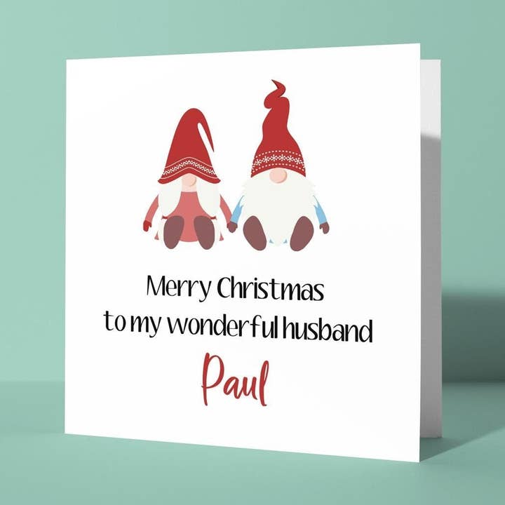 Feliz Natal para o Marido Maravilhoso - Cartão de Natal para o Marido por atacado de Peacock Printing