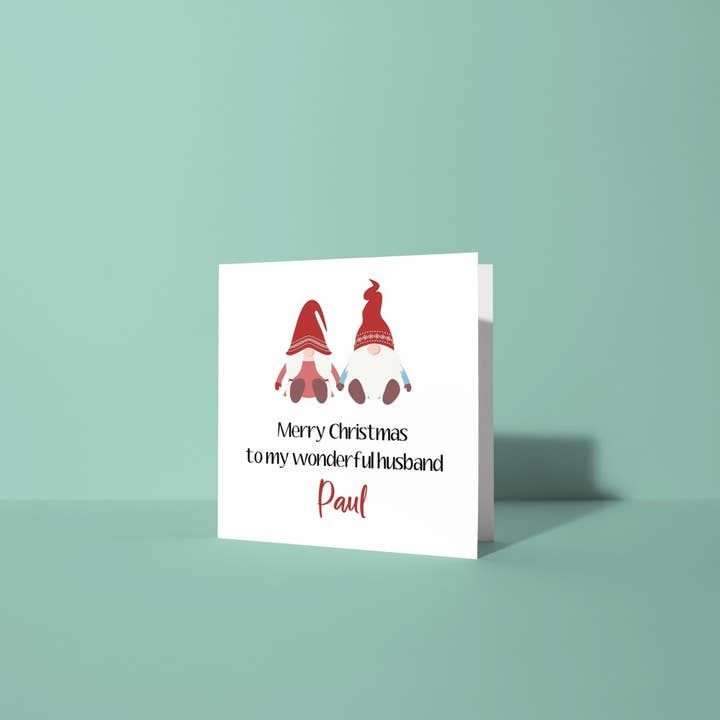 Merry Christmas to Wonderful Husband - Christmas Card for Husband for wholesale by Peacock Printing