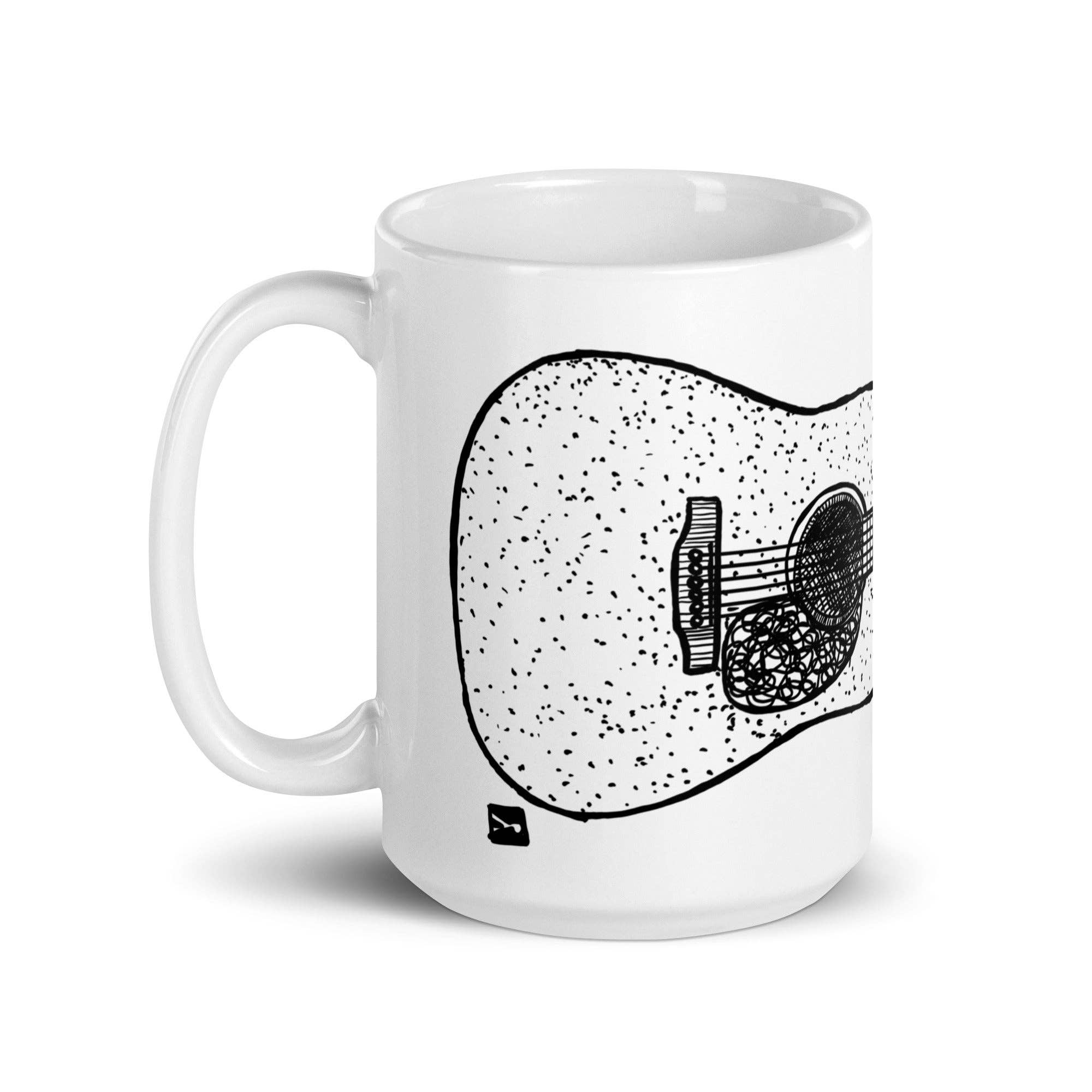 Bellavance Ink - Wholesale Coffee Mug - Coffee Mug With A Vintage Acoustic Guitar4