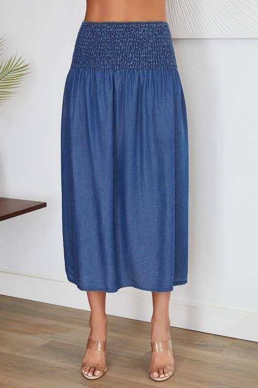 VENTI6 – wholesale Kjol - Dam – RÖKIG MIDIKJOL MED MIDJA (68884)8