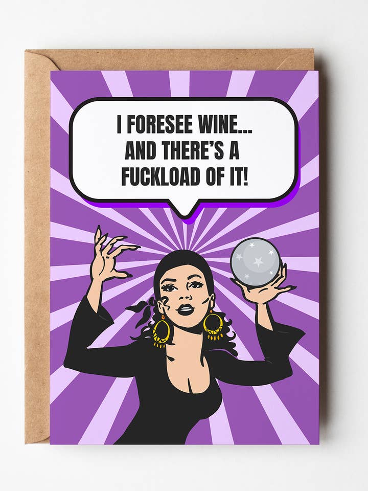 Any Occasion Greeting Card, Funny Wine Lovers Card for wholesale by Yeah Noted