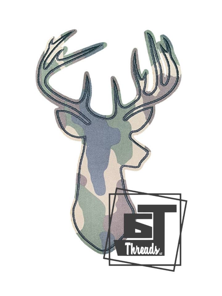 Camo Deer...Patches Only for wholesale by 6j Threads LLC