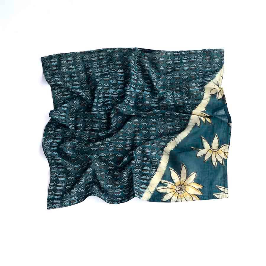 Ichcha – wholesale Scarf – Women's – Square Bandana Scarf Artisan Block print cotton Women -Jolly1