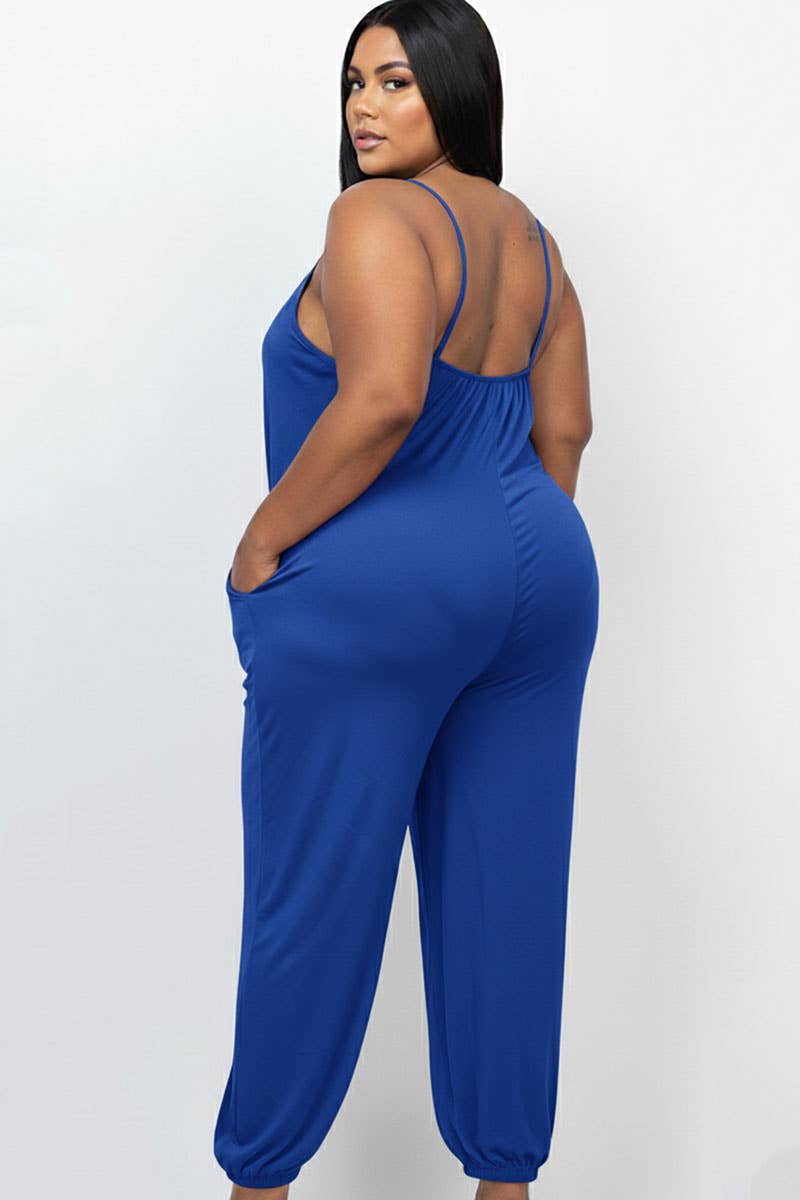 CAPELLA APPAREL - Wholesale Jumpsuit - Women's - Plus Size Sleeveless Jogger Jumpsuit15