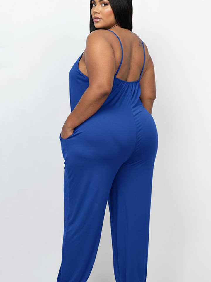 CAPELLA APPAREL - Wholesale Jumpsuit - Women's - Plus Size Sleeveless Jogger Jumpsuit15