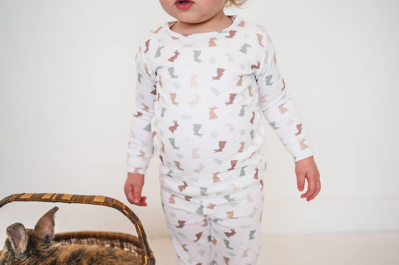 Gaia Baby Goods - Wholesale Sleepwear Set - Kids - Organic Cotton Baby / Toddler Pajamas in Spring Easter Bunny