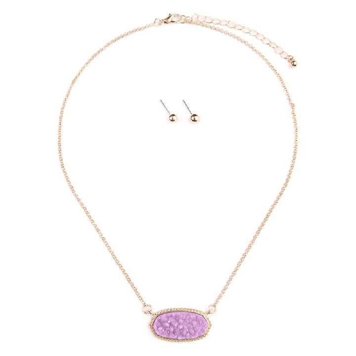 DOBBI - Wholesale Jewelry Set - Gold Chain Pendant Necklaces With Earrings5