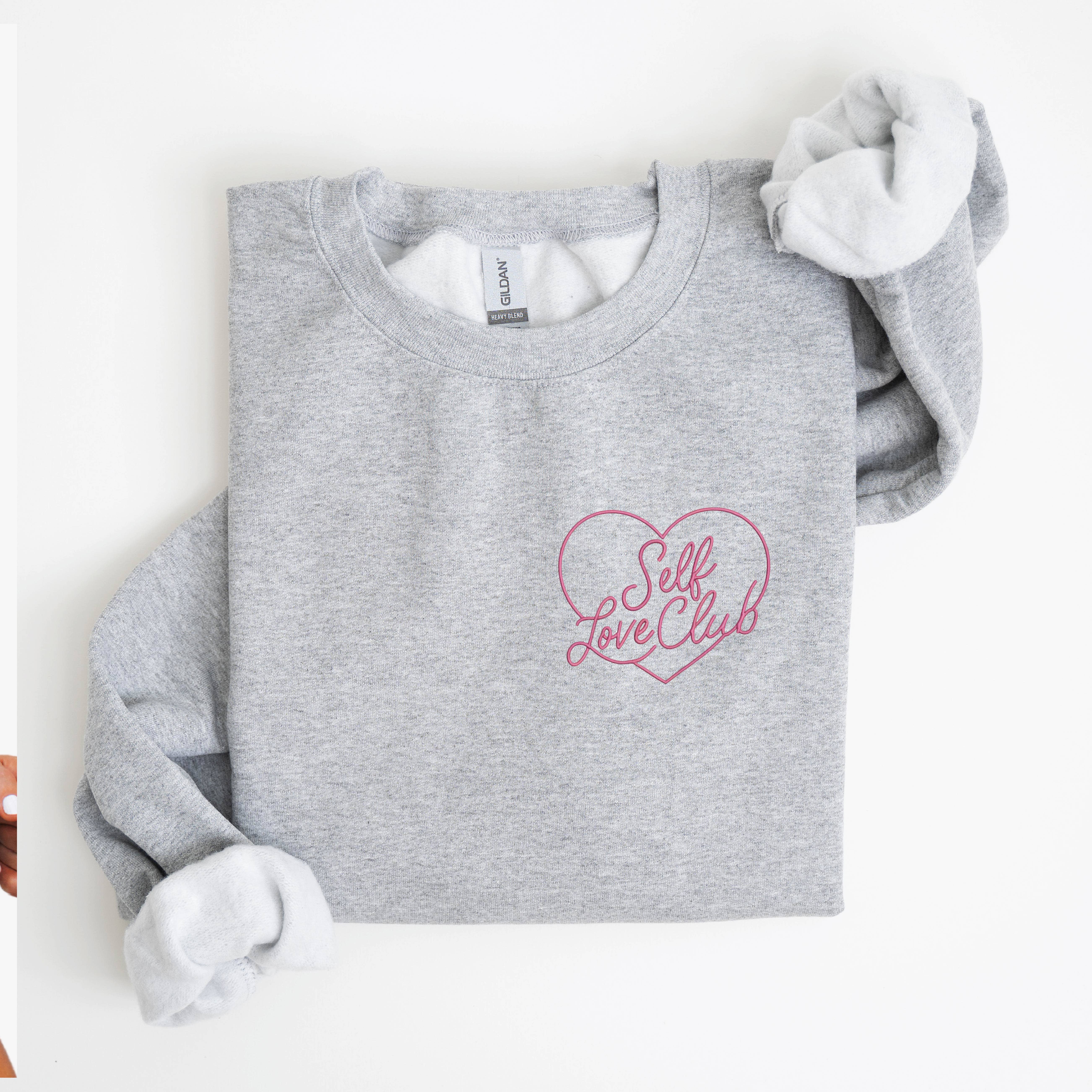 P E T I T R U E - Vente Sweat-shirt – femme - Sweat-shirt brodé Club de l'amour de soi Saint-Valentin7