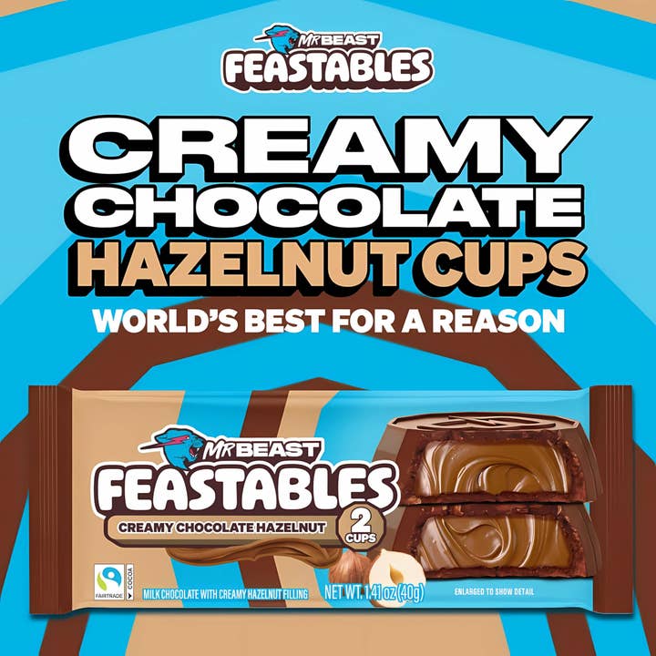 SureShot - Wholesale Chocolate - NEW! Feastables Chocolate Hazelnut Cups - 2.12 oz (Copy)3