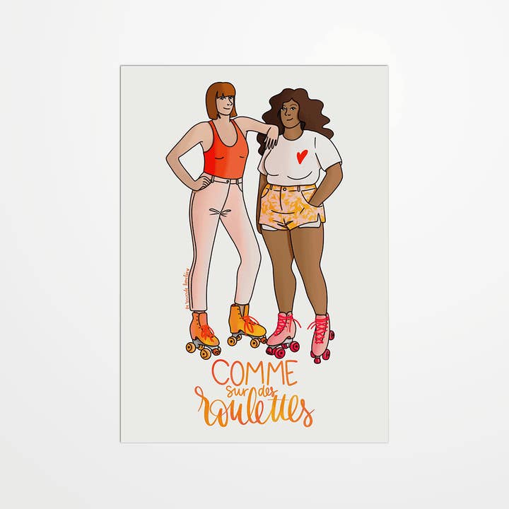 Postcard - The Curly Fox - Roller Girls for wholesale by My 365