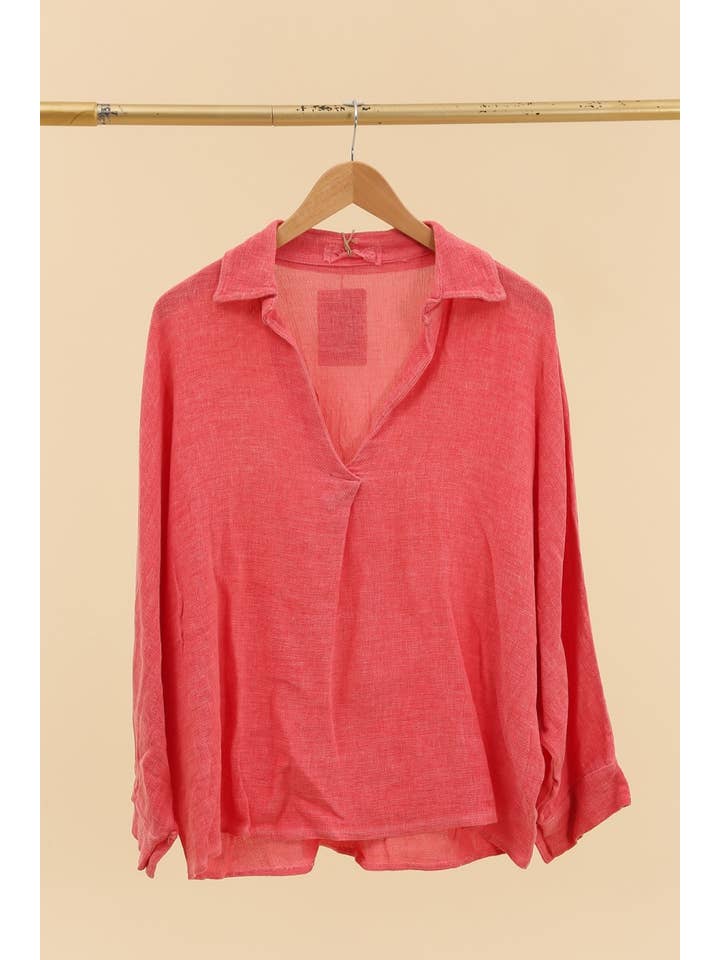 LÉA & LUC - Wholesale Tunic - Women's - Blouse in 50% linen 50% cotton REF. 100704