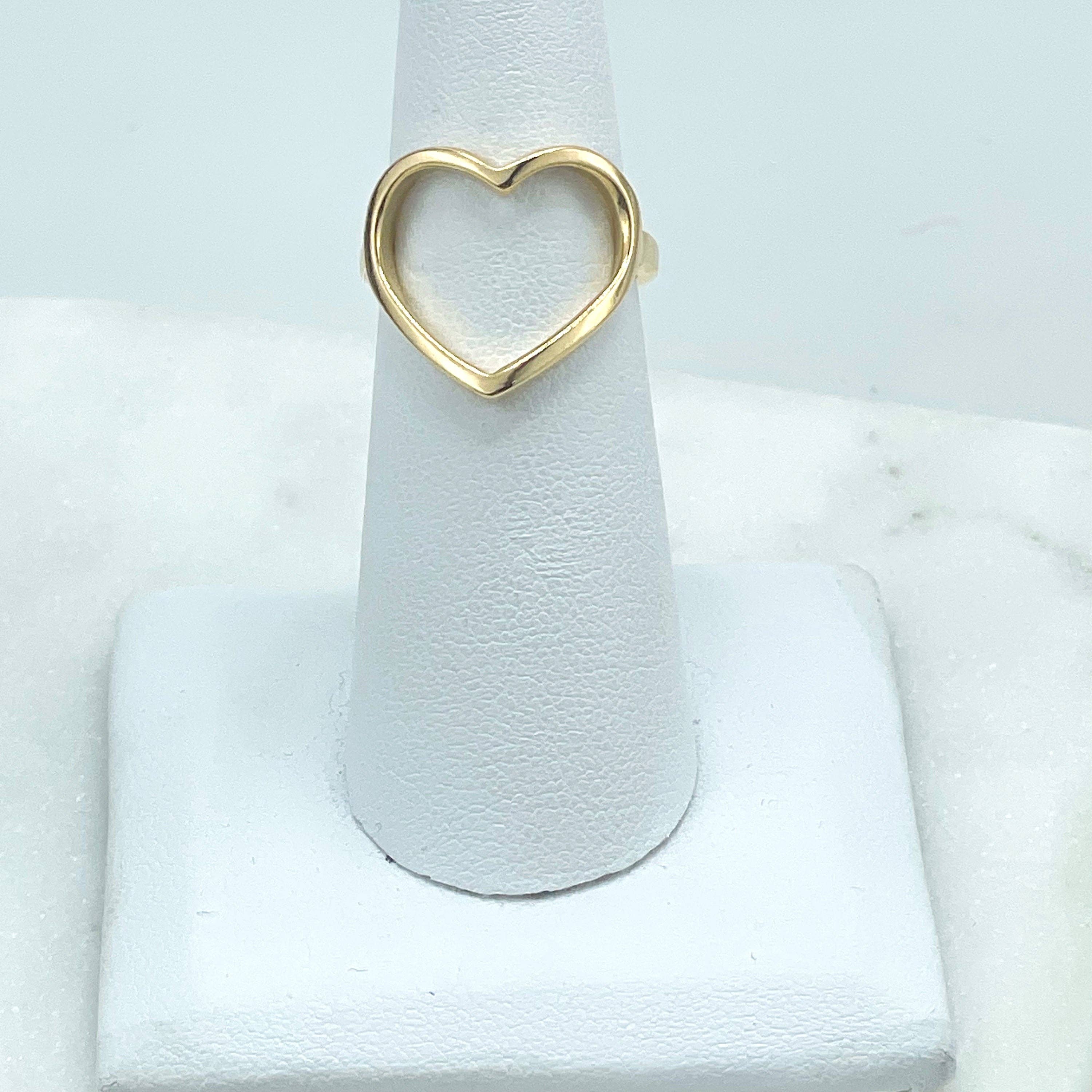 DIJU Jewelry - Wholesale Band/Stacked Ring - 18k Gold Filled Cutout Heart Shape Ring, Romantic Jewelry, Gift for Women, Wholesale Jewelry Making Supplies5