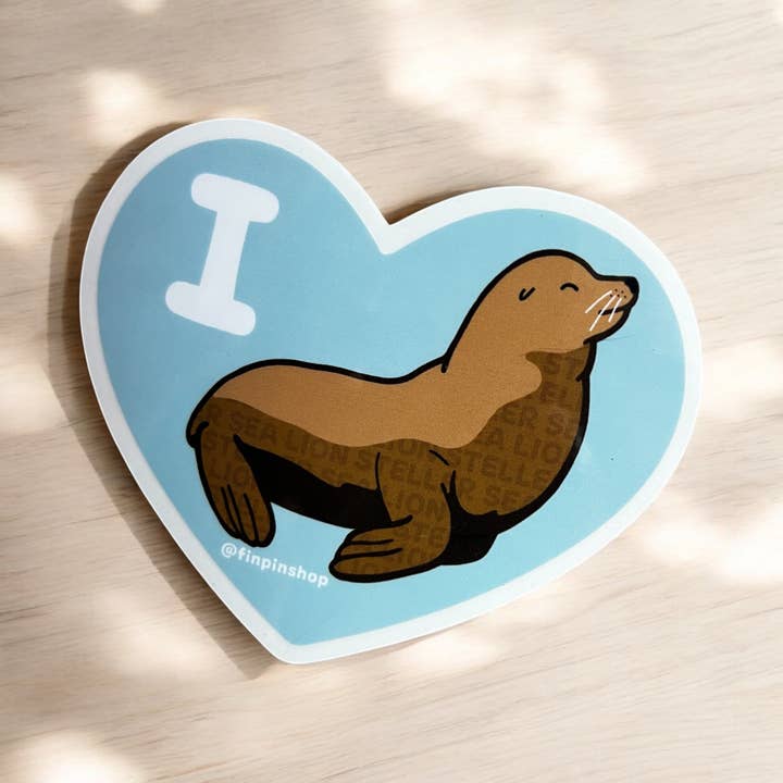 June 2025 Patreon • Steller sea lion sticker for wholesale by Fin Pin Shop