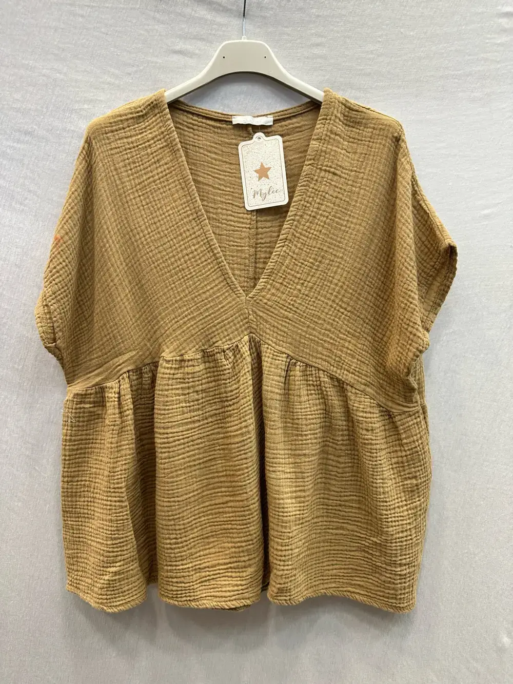 Mimi & Gogo - Wholesale Blouse - Women's - Cotton Gauze Blouse @5234-HGazeV0