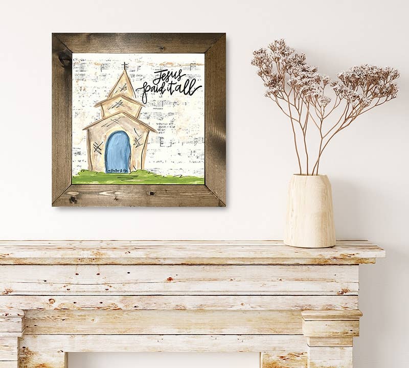 Baxter & Me - Wholesale Art Print - Jesus Paid It All - Framed Art4